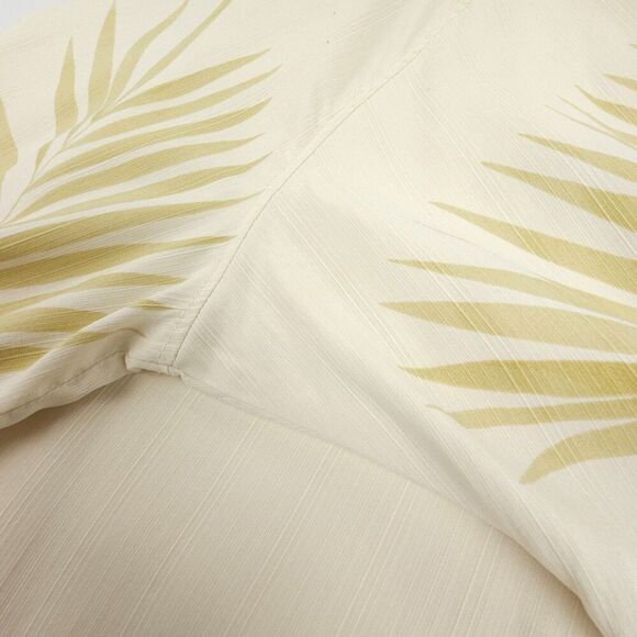 TOMMY BAHAMA 100% Silk Old Money Button Down Hawaiian Shirt Large Cream Resort - Picture 7 of 8